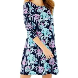 ✨💙💗LILLY PULITZER Ophelia Swing Dress Monkey Trouble Navy Blue✨